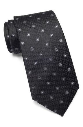 Duchamp Medallion Jacquard Silk Tie in Black at Nordstrom Rack