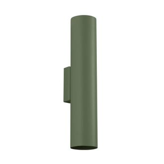 Wonderlamp Aplique de pared de metal verde con 2 luces gu10