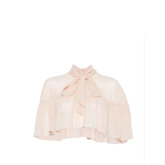 Max Mara Tie Cape Blouse