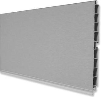 Emuca Z&oacute;calo Plasline Pl&aacute;stico Y Aluminio-2,35 Mts (2 Unidades) - 120mm / Anodizado Satinado