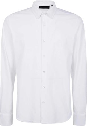 Roberto Ricci Design Jacquard Open Shirt - Heren - Zakelijke Overhemden - Wit - S - Overhemden