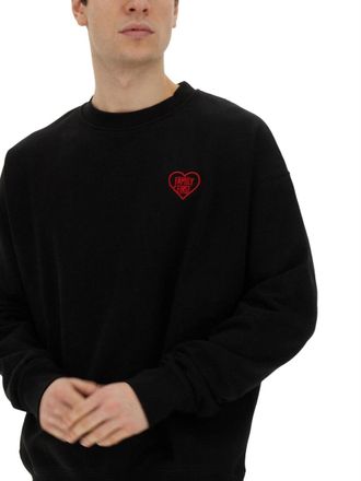 Family Fir$t Milano Heart Embroidered Sweatshirt - Black