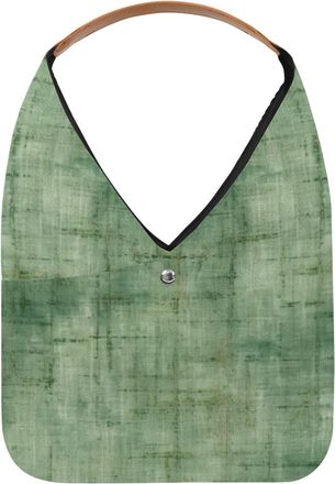 Generic Green Vintage Mottled Texture Reusable Lightweight Grocery Bags - Foldable Into Compact Pouch, Washable & Sturdy, Multipurpose for Shopping and Travel