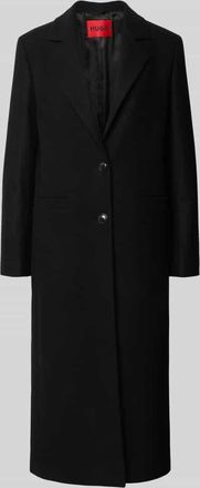 HUGO BOSS Comfort Fit Wollmantel mit 2-Knopf-Verschluss Modell MOJENI in Black, Größe 32