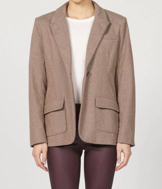 Dear John Denim Beau Single Breasted Blazer In Brown