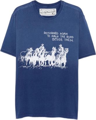 One Of These Days Return Again T-Shirt - Heren - T-shirts - Blauw - XL - Katoen - Tops