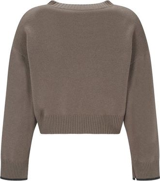 Brunello Cucinelli Womens Beige Cashmere Sweater Clothing
