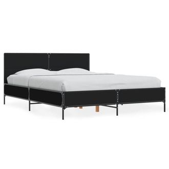 Berkfield Home Bed Frame without Mattress Black 120x200 cm | Size: Small Double