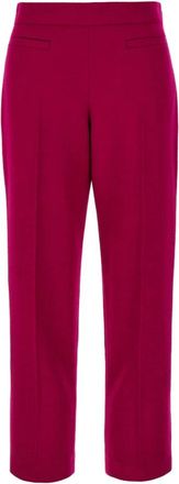 Fendi Slim-fit broek - Dames - Slim Fit Broeken - Rood - S - Wol - Broeken
