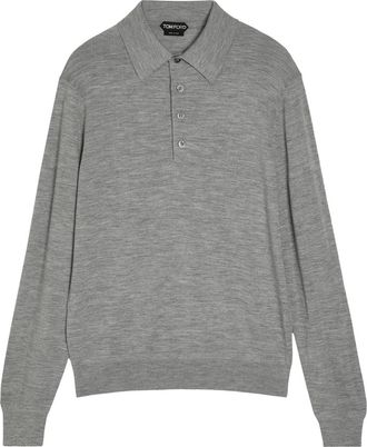 Tom Ford Wool Polo Jumper - Grey - 46 (IT46 / S)