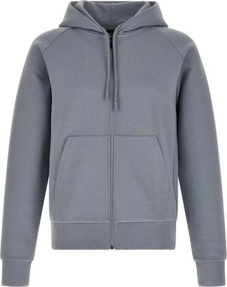 HUGO BOSS Zip-through Hoodie - Heren - Vesten met rits - Grijs - XL - Katoen - Hoodies & sweatvesten