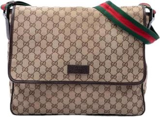 Gucci Pre-owned Vintage Crossbody Bag - Dames - Vintage Schoudertas - Beige - ONE Size - Leer - Vintage