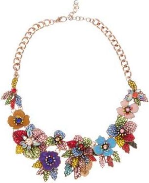 Eye Candy Los Angeles Amy Crystal Floral Necklace in Multi Color at Nordstrom Rack