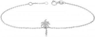 Allurez Palm Tree Shaped Diamond Bracelet 14k White Gold (0.25ct)