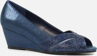 Lunar Womens Adriana Womens Wedge Heel Shoes - Blue - Size: 5