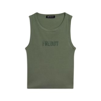Freddy Canotta Cropped con logo FREDDY ricamato
