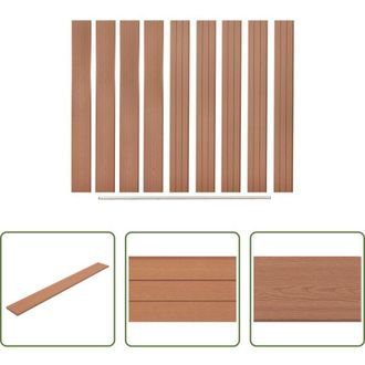 vidaXL Recinzione - Pannelli di Ricambio per Recinzione 9 pz in WPC 170 cm Marrone
