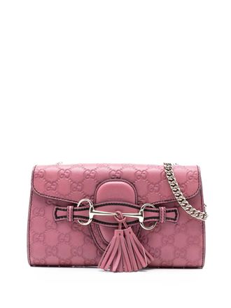 Gucci 2016-2025 Small Guccissima Emily crossbody bag - Pink