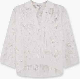 Brunello Cucinelli Maglia in lino e cotone - BRUNELLO CUCINELLI - gender_Woman