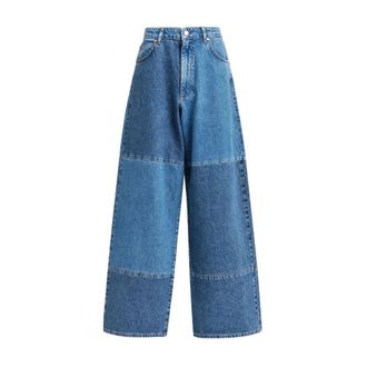 Essentiel Jeans, Dames, Blauw, W26, JEE Wide Leg Patchwork Jeans