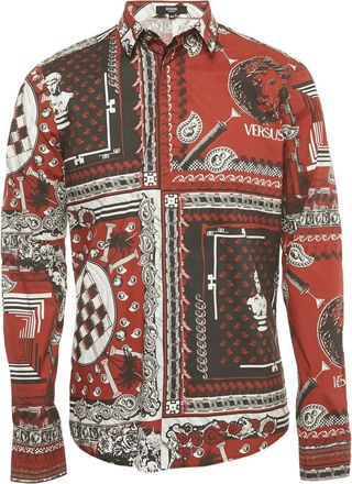 Versus Camicia con stampa - Rosso