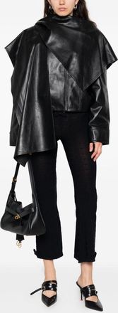 Balenciaga Womens Flared Capri Trousers - Black viscose - Size Small