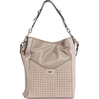 Longchamp Mademoiselle Perforated Hobo Bag in Sand at Nordstrom Rack