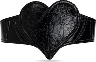 Vivienne Westwood Heart Corset Riem - Dames - Accessoires - Zwart - Maat: M/L Leer