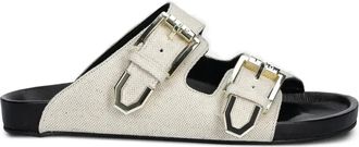 Iro Billie slippers met dubbele gesp - Beige