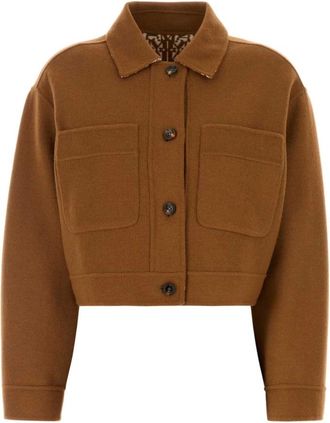 Max Mara Utopia Jas - Dames - Jassen - Bruin - Maat: XS Wol