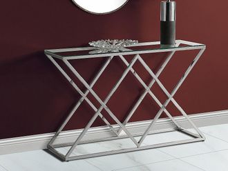 Pascal Morabito Consolle Vetro temperato e acciaio Cromato - CHARLOTTE di Pascal MORABITO