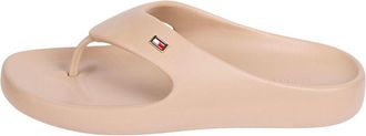 Tommy Hilfiger Womens TH COMFORT BEACH SANDAL, BEIGE (Horseradish), 6/6.5