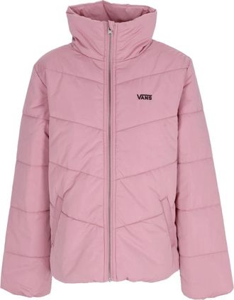Vans Waterafstotende Donsjas met Hoge Kraag - Dames - Gewatteerde jassen - Roze - L - Polyester - Jassen
