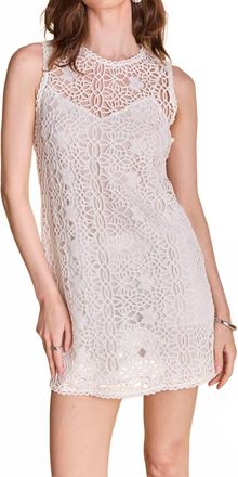 English Factory Crochet Mini Dress In White