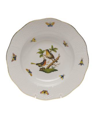 Herend Rothschild Bird Rim Motif 8 Soup Plate