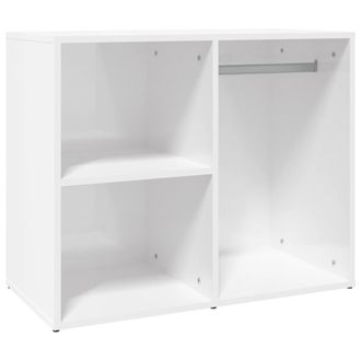 vidaXL Vidaxl - Mueble Vestidor Madera Contrachapada Blanco Brillo 80x40x65 Cm