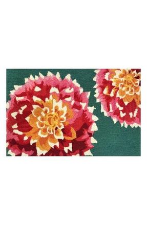 R16 Home Heirloom Dahlia Doormat in Green Multi at Nordstrom Rack, Size 2Ft 4In X 3Ft 9In