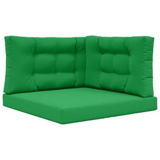 vidaXL Coj&iacute;n Para Sof&aacute; De Exterior 3 Pcs Verde Poli&eacute;ster Vidaxl