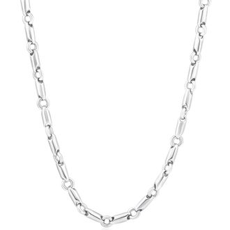 Pompeii3 Mens 14k Gold (69gram) or Platinum (129gram) 6.5mm Link Chain Necklace 24