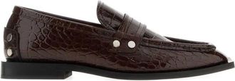 Ganni Studded Loafers - Dames - Loafers - Bruin - 40 EU - Leer - Schoenen