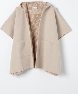 Fendi Cappa reversibile in maglia di lana e cashmere
