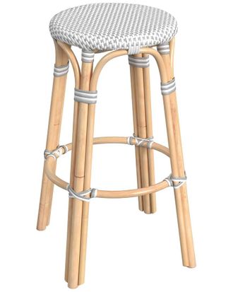 Butler Specialty Company Tobias Gray Rattan Bar Stool