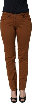 Plein Sud Cotton Mid Waist Skinny Chino Womens Pants