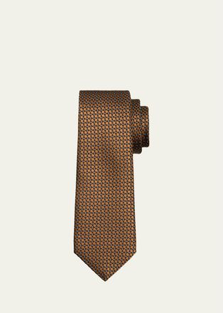 Giorgio Armani Mens Silk Geometric Tie