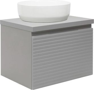 Puma Naturel - Mueble De Ba&ntilde;o Bajo Lavabo Savona 58x43x44,8 Cm, Gris Mate (savona60gmd)