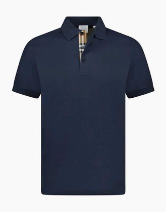 Burberry Mens Burberry Mens Hartford Polo Shirt - Navy Black - Size: 38