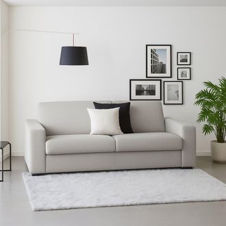 Dmora Talamo Italia - Sof&aacute; Fijo Rosanna, Gran Sof&aacute; De 2 Plazas, 100% Made In Italy, Sof&aacute; De Sal&oacute;n En Tela Tapizada, Con Reposabrazos Est&aacute;ndar, Cm 200x95h90,