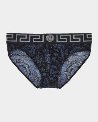 Versace All Over Baroque Print Brief