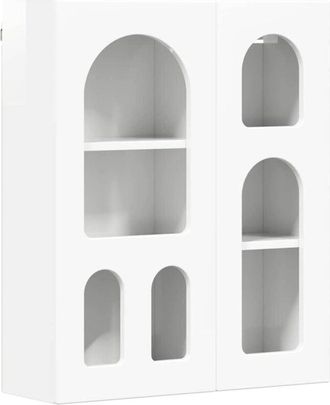 vidaXL Hanging Cabinet with Shelf High Gloss White 59 x 20 x 71.5 cm vidaXL