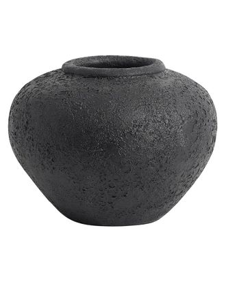 BIDKhome Bidkhome Ioulieta Dark Gray 7In Terracotta Table Vase